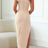 Mya | Rochie Midi cu Decolteu Asimetric