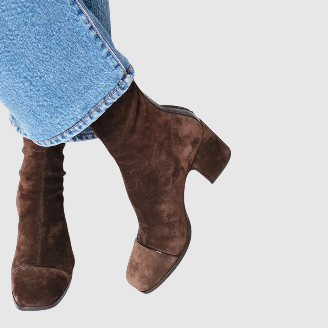 Mara – Botine Elegante din Piele Întoarsă