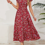 Mia | Rochie Florală cu Fante