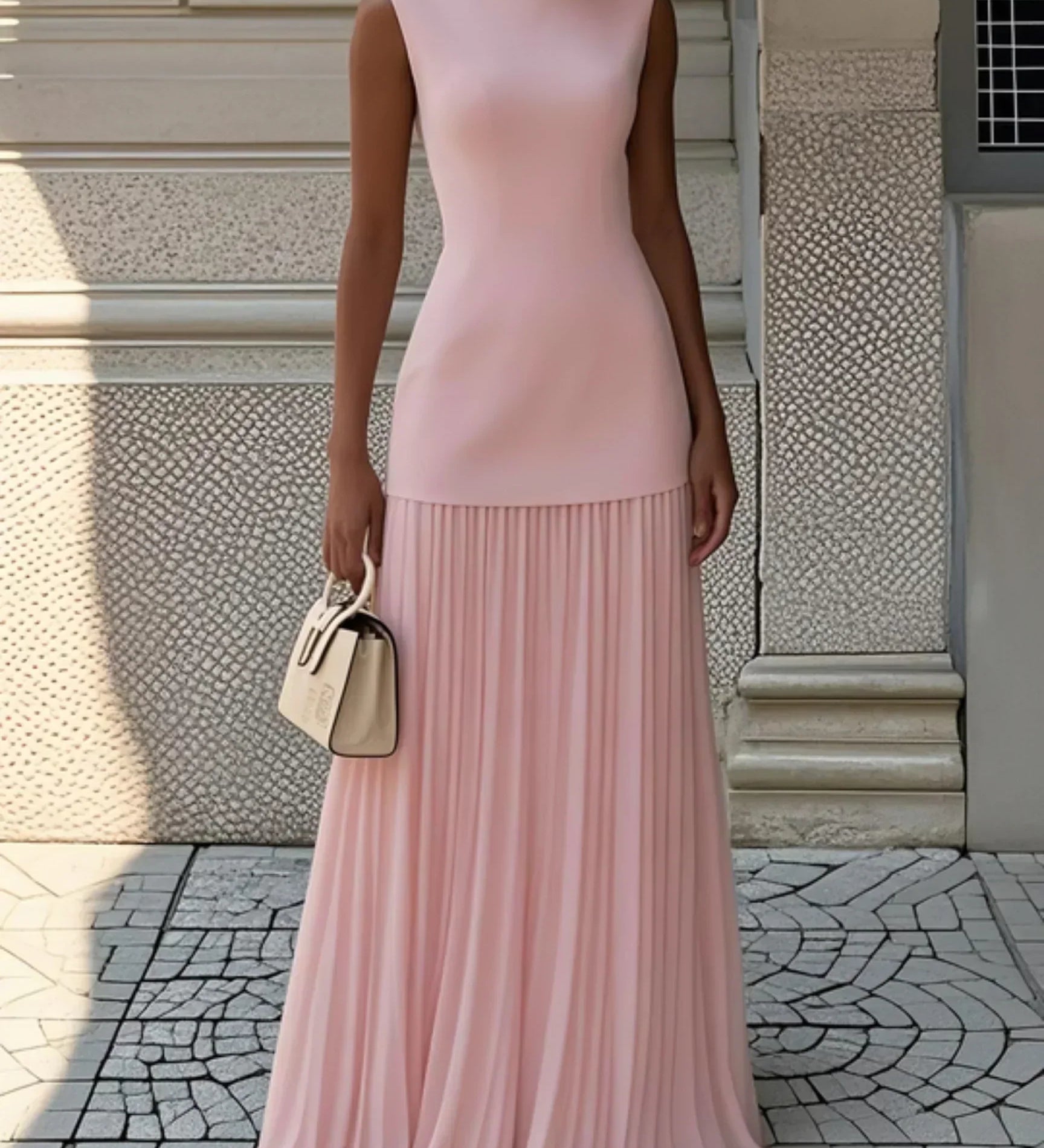 Molly | Rochie lungă plisată