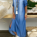 Hazel | Rochie Maxi din Denim