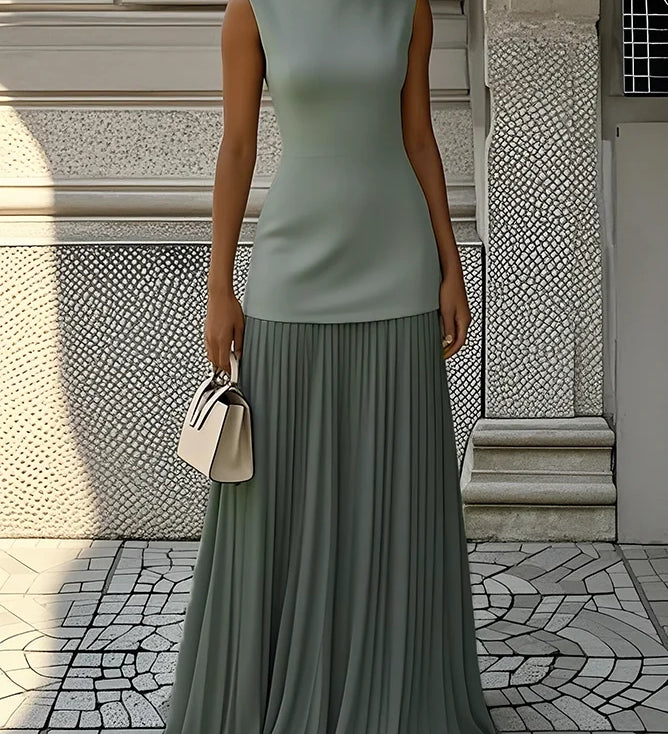 Molly | Rochie lungă plisată