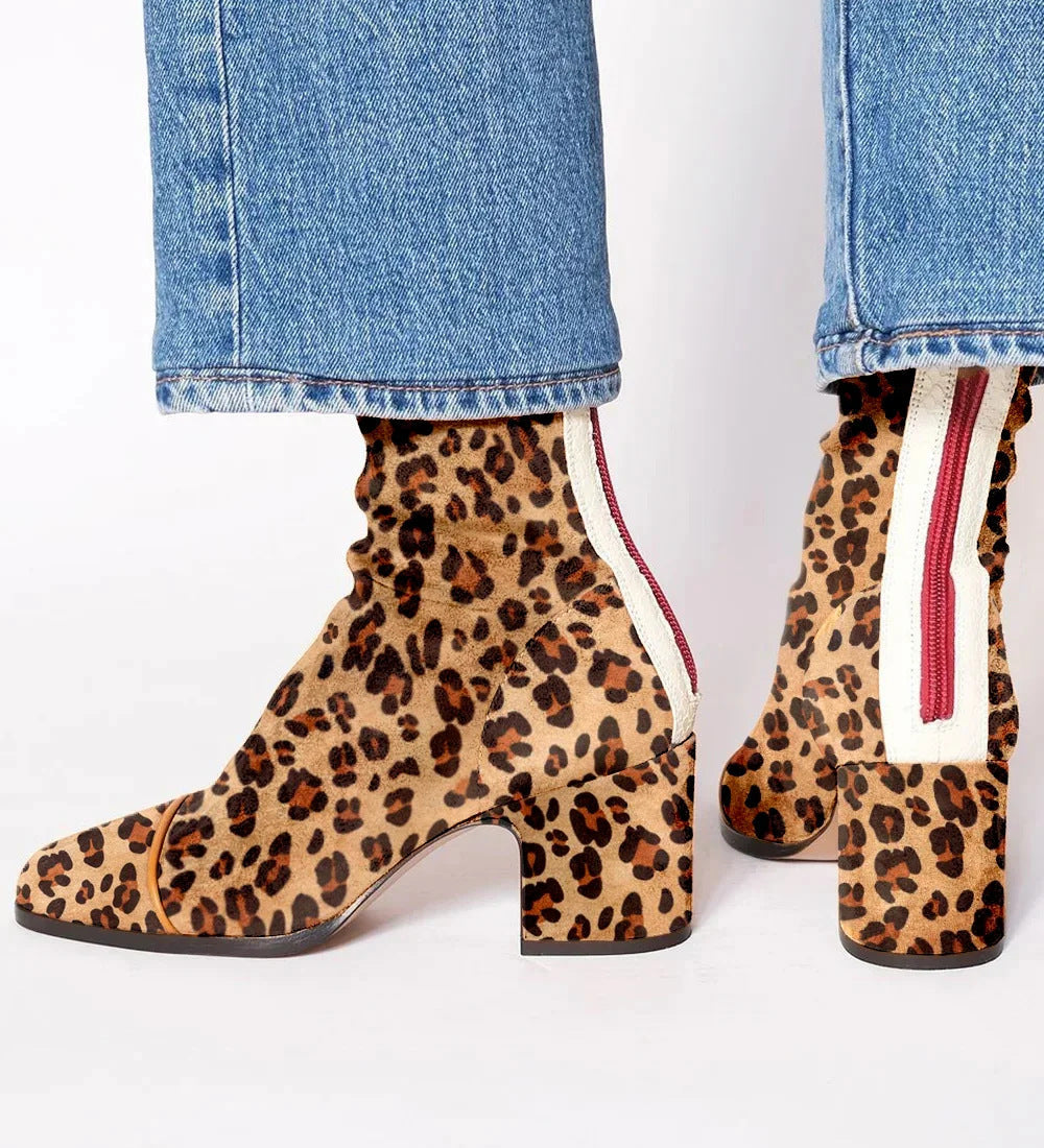 Victoria | Botine Cu Toc Pătrat