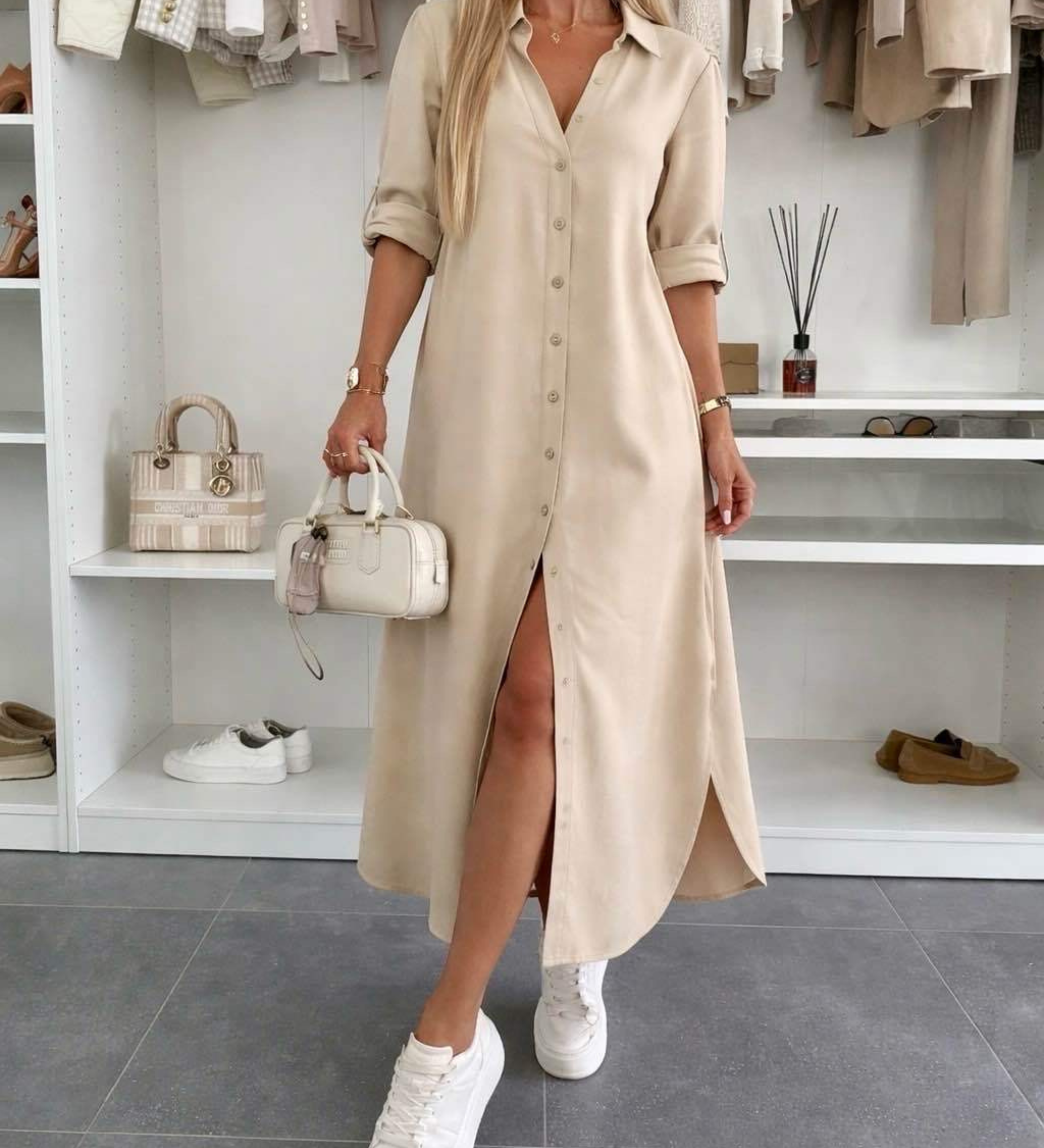 Jimena | Rochie cămașă supradimensionată