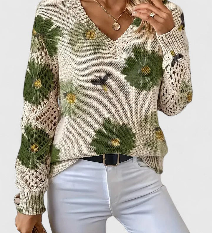Nia | Pulover Floral Elegant