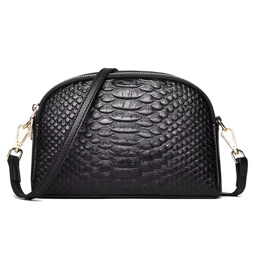 Culoarea | Belle mini geantă crossbody din piele ecologică cu model crocodil