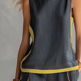 Leila | Set elegant complet din bumbac și in