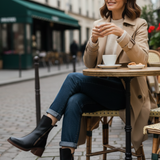 Valorine™ | Botine elegante din piele cu toc confortabil
