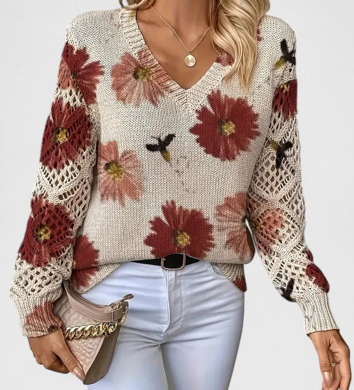 Nia | Pulover Floral Elegant