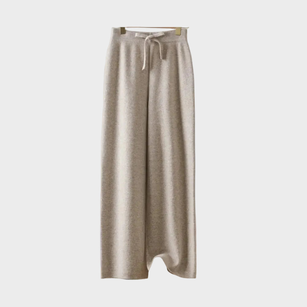 Pantaloni cu Talie Înaltă și Picior Larg