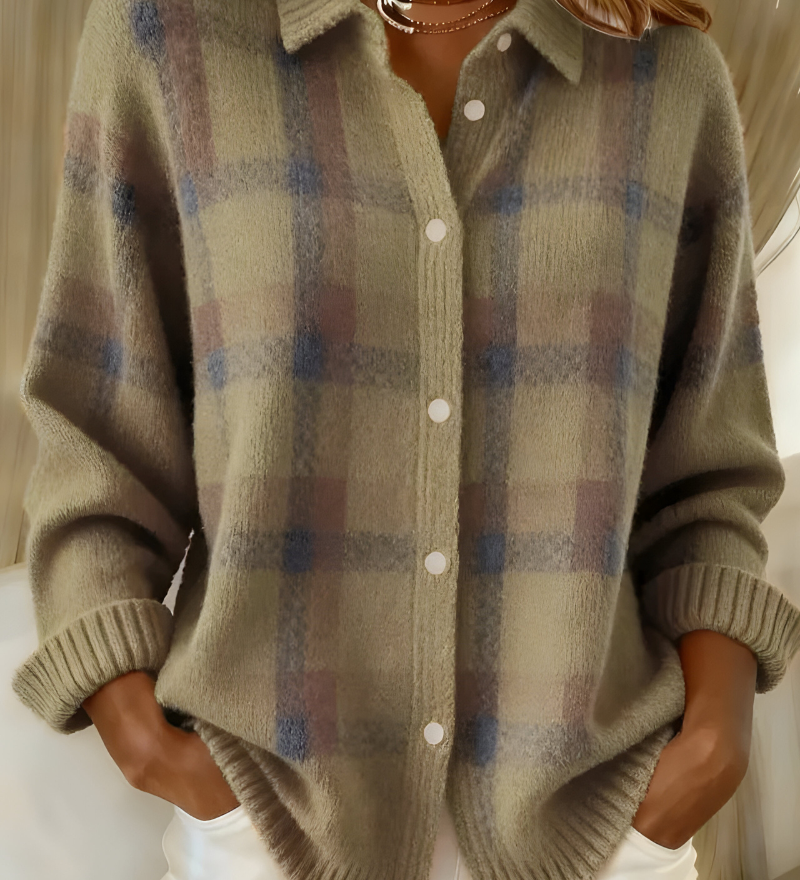 Anna™ | Cardigan cu Model În Carouri din Tricot Moale