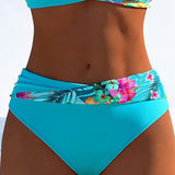 Teresa | bikini cu imprimeu contrastant