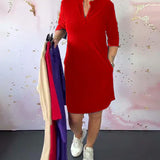 Hanneke™ - Rochii simplă cu decolteu în V