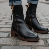 Valorine™ | Botine elegante din piele cu toc confortabil