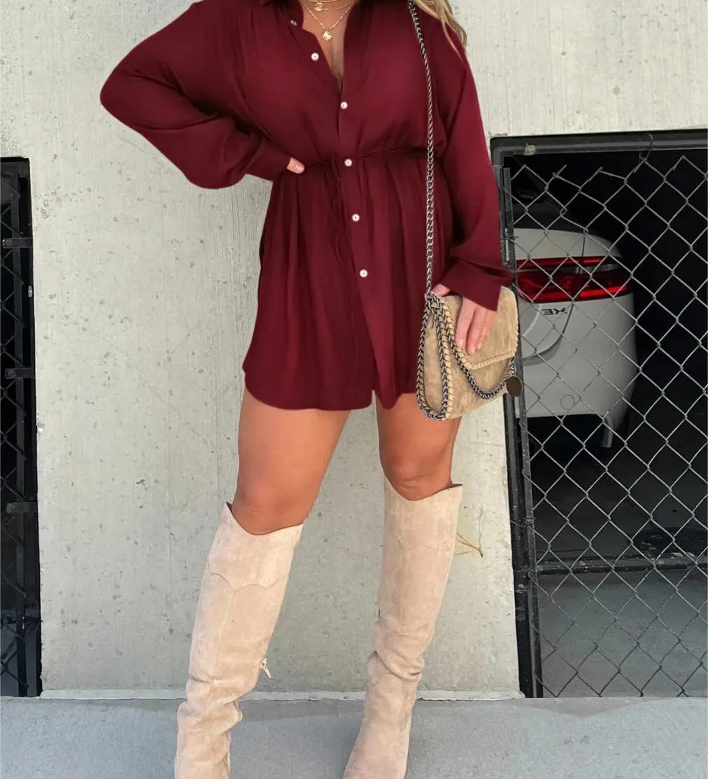 Lea™ | Rochie elegantă tip cămașă