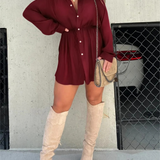 Lea™ | Rochie elegantă tip cămașă