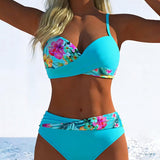 Teresa | bikini cu imprimeu contrastant