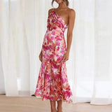 Viktoria™ | Rochie maxi asimetrică cu model floral