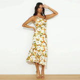 Viktoria™ | Rochie maxi asimetrică cu model floral
