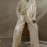 Set de Pantaloni în Două Piese cu Buzunare Plisate, OverDimensiuned