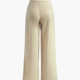 Pantaloni Largi Plisați Stil Old Money