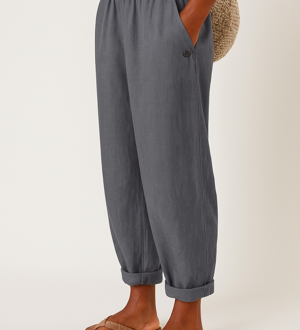 Noraya | Pantaloni eleganți cu buzunare laterale
