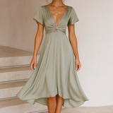 Elina™ | Rochie midi cu detaliu sub formă de nod