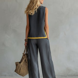 Leila | Set elegant complet din bumbac și in