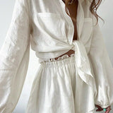 Set de pantaloni scurți din două piese, căptușit dublu, Egean