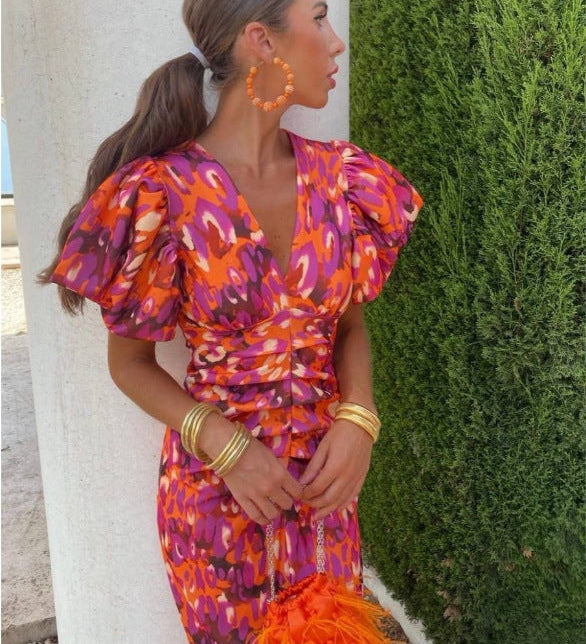 Aurora | Rochie lungă vibrantă