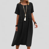 Maliyah™ | Rochie midi lejeră cu buzunare