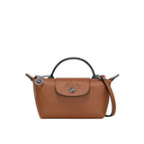 Geantă mini din piele Longchamp - Maro