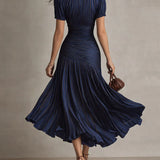Florença | Rochie maxi elegantă din șifon vintage