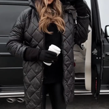 Elara | Palton pufos elegant cu glugă