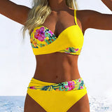 Teresa | bikini cu imprimeu contrastant