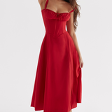 Vivienne – Rochie Midi de Damă cu Culoareset Romantic Albastrumarin
