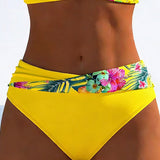 Teresa | bikini cu imprimeu contrastant