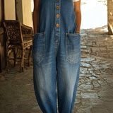 Saylor – Salopetă din denim de bumbac cu aspect vintage (spălat)