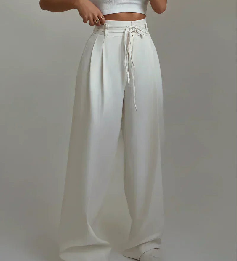 Josephine | Pantaloni cu talie înaltă și picioare largi
