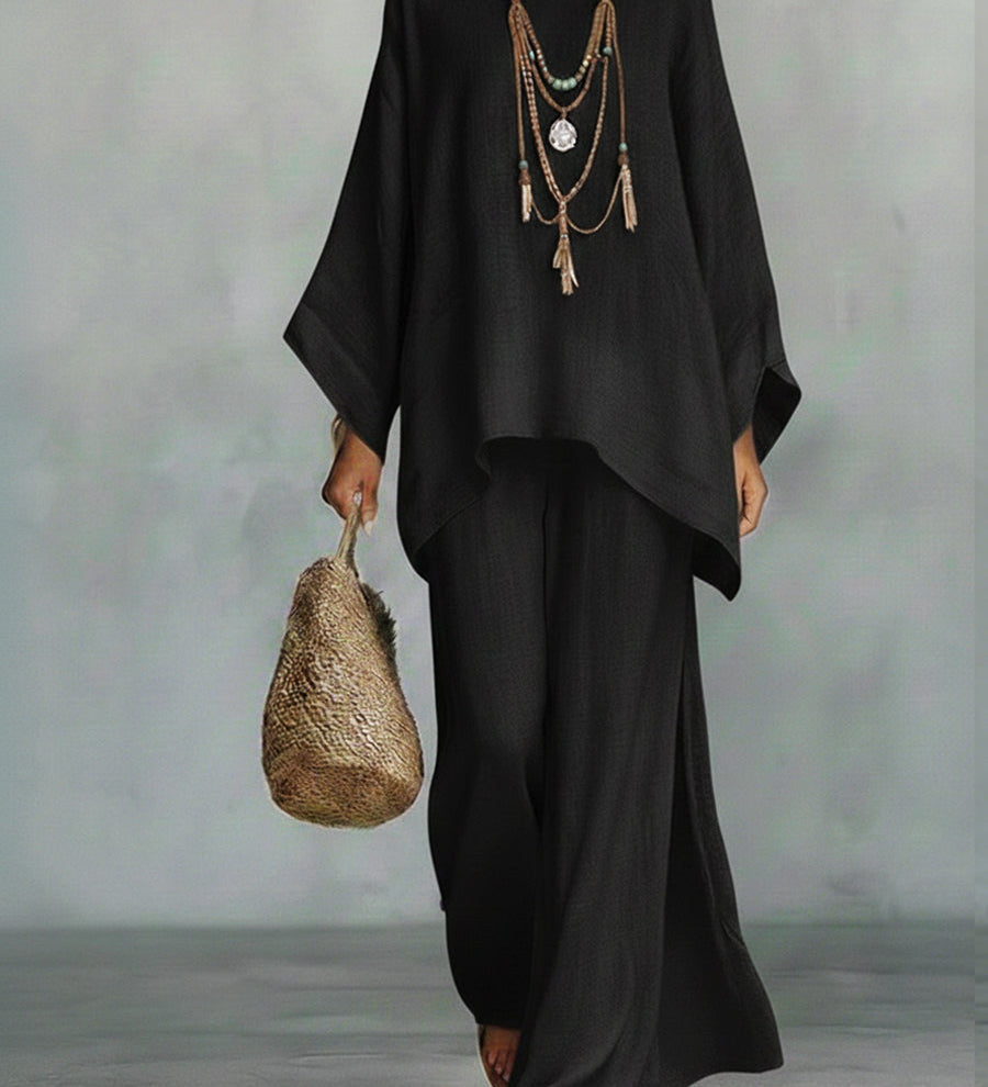 Celine | Set elegant de două piese din in