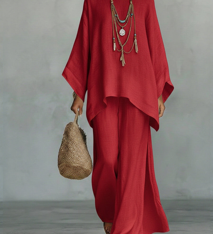 Celine | Set elegant de două piese din in