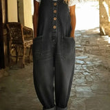 Saylor – Salopetă din denim de bumbac cu aspect vintage (spălat)