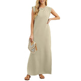 Therese™ | Rochie maxi fără mâneci în stil minimalist