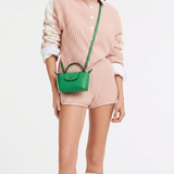 Geantă mini din piele Longchamp - Verde
